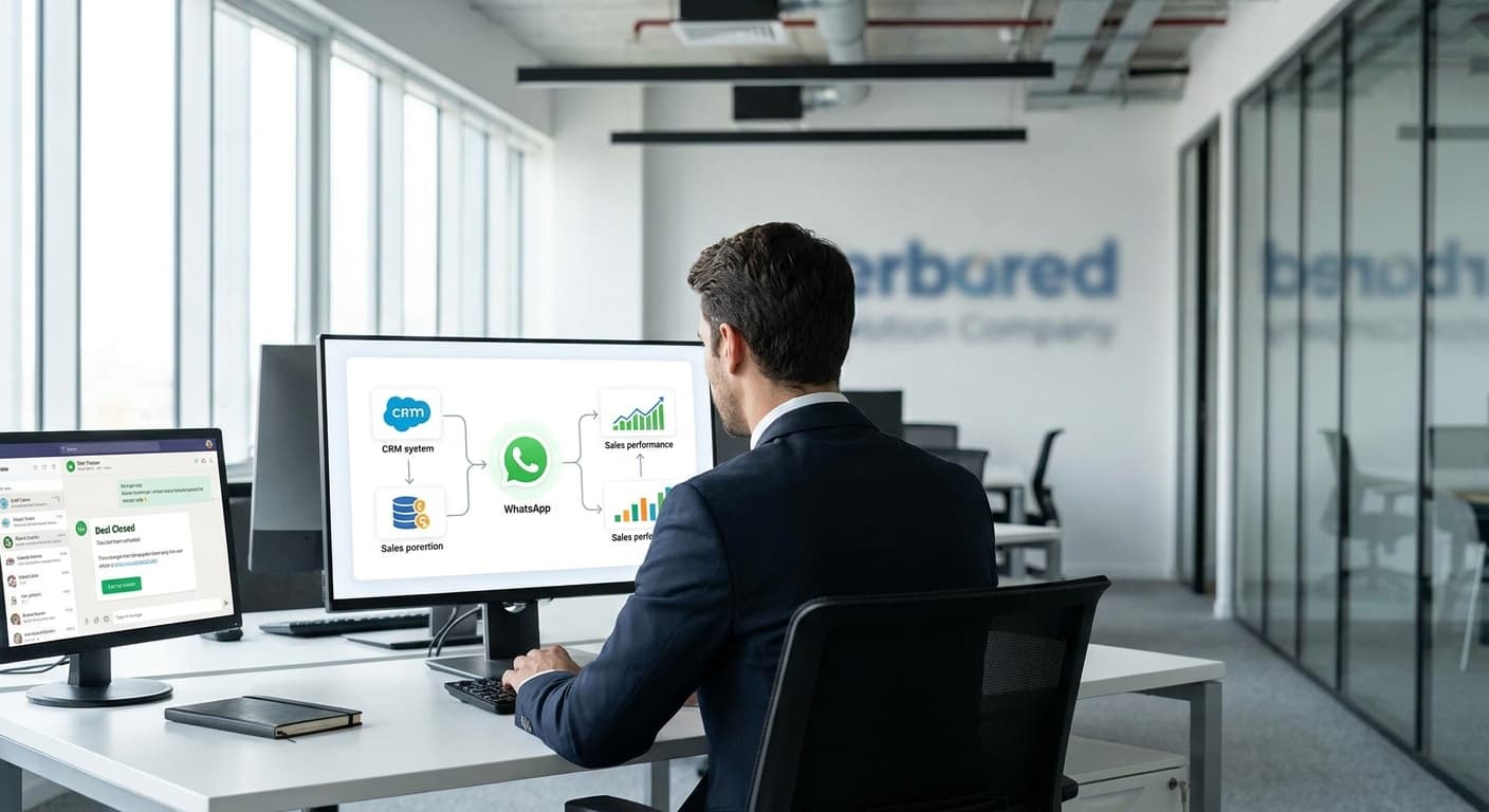 Dashboard de automatización de ventas integrando WhatsApp para empresas B2B