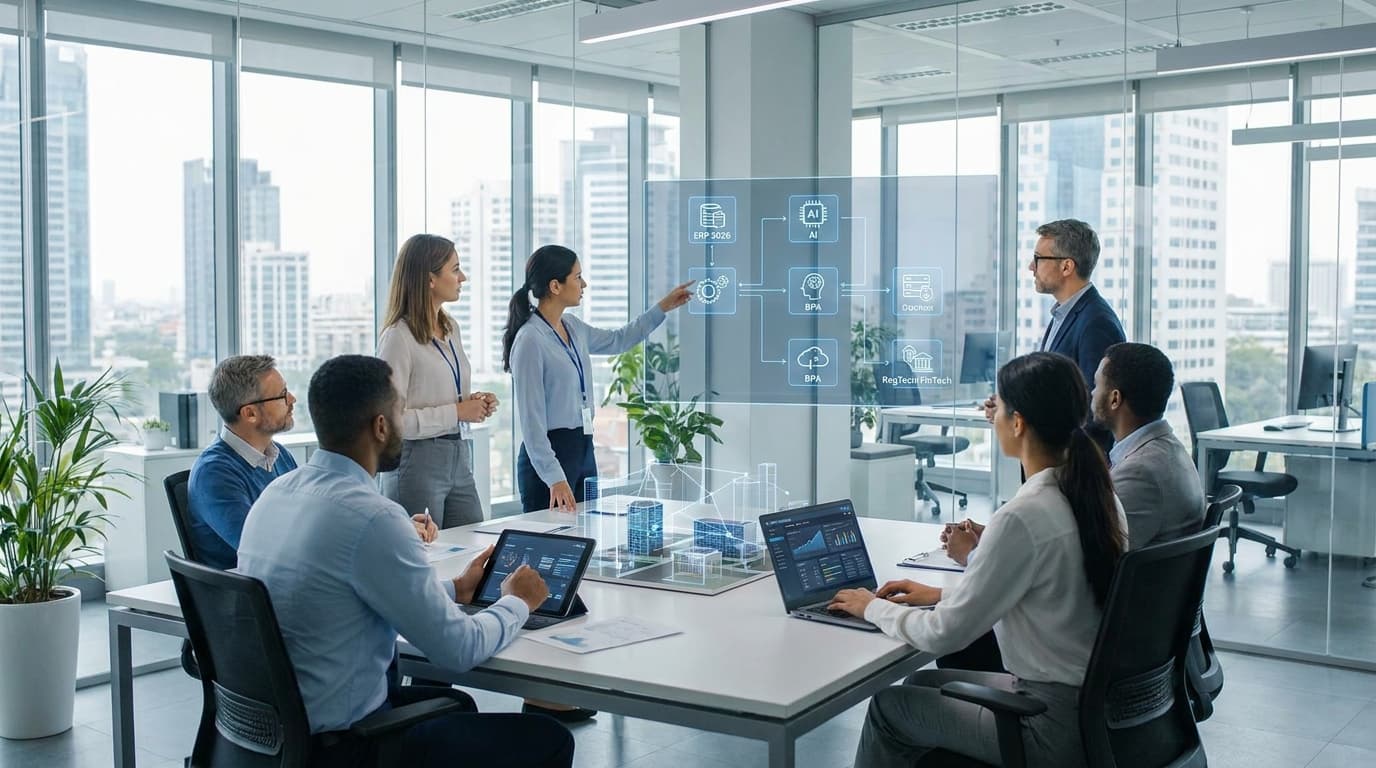 Dashboard de gestión empresarial moderna para empresas en crecimiento en 2026