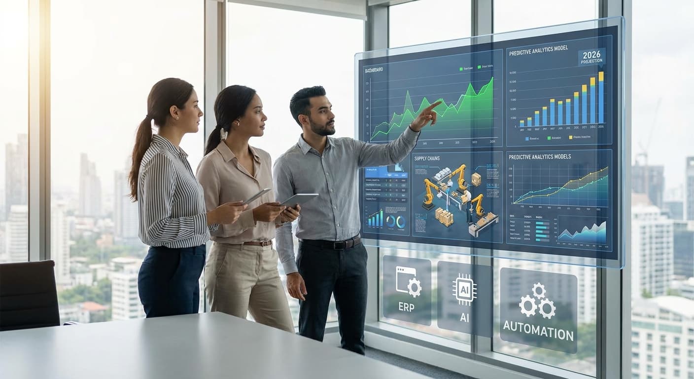 Dashboard de control de inventarios ERP en tiempo real para empresas en 2026