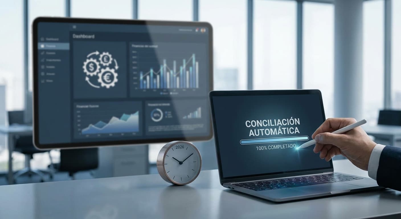 Featured image for: Automatización de conciliación bancaria: Cómo ahorrar horas de trabajo administrativo en 2026