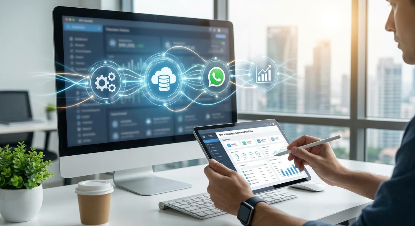 Featured image for: Automatización de procesos: Integración ERP y WhatsApp para eliminar el trabajo manual en 2026