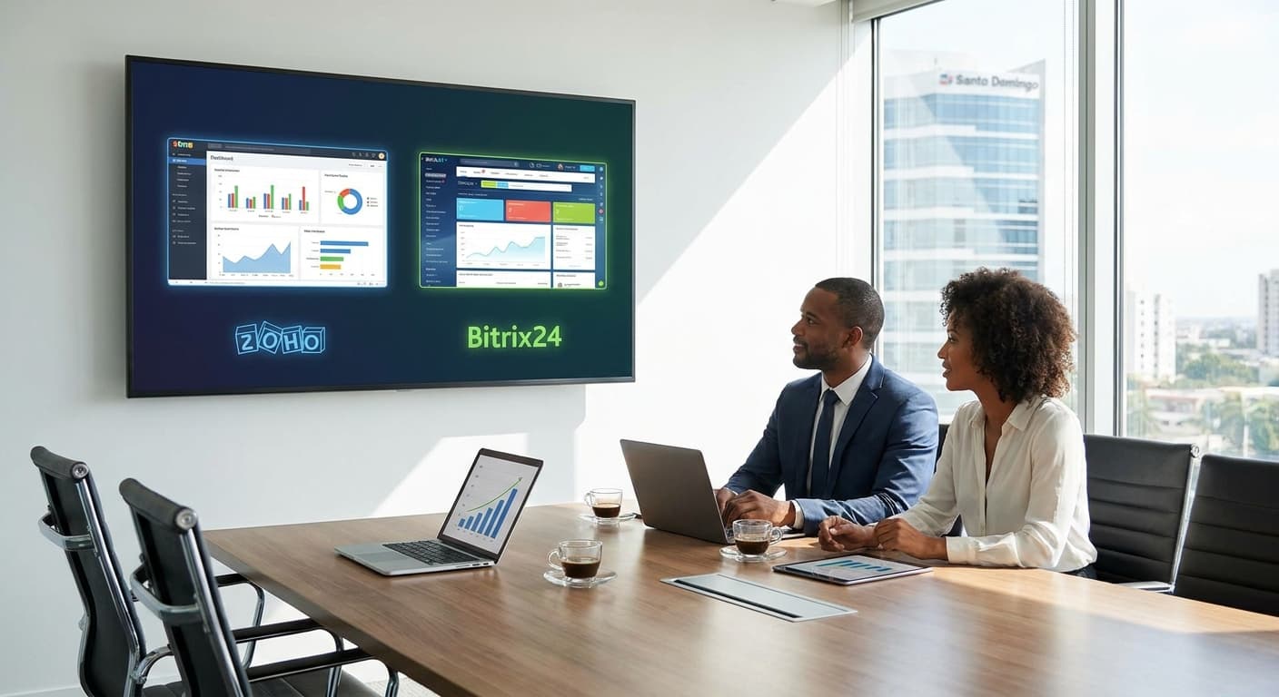 Featured image for: Zoho vs Bitrix24: ¿Cuál es el mejor ERP para centralizar tu pyme dominicana en 2026?