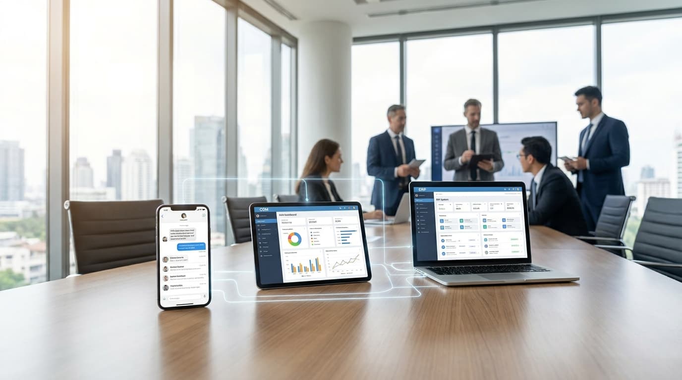 Featured image for: Ventas B2B sin fugas: La guía definitiva para conectar WhatsApp, CRM y ERP este segundo semestre 2026