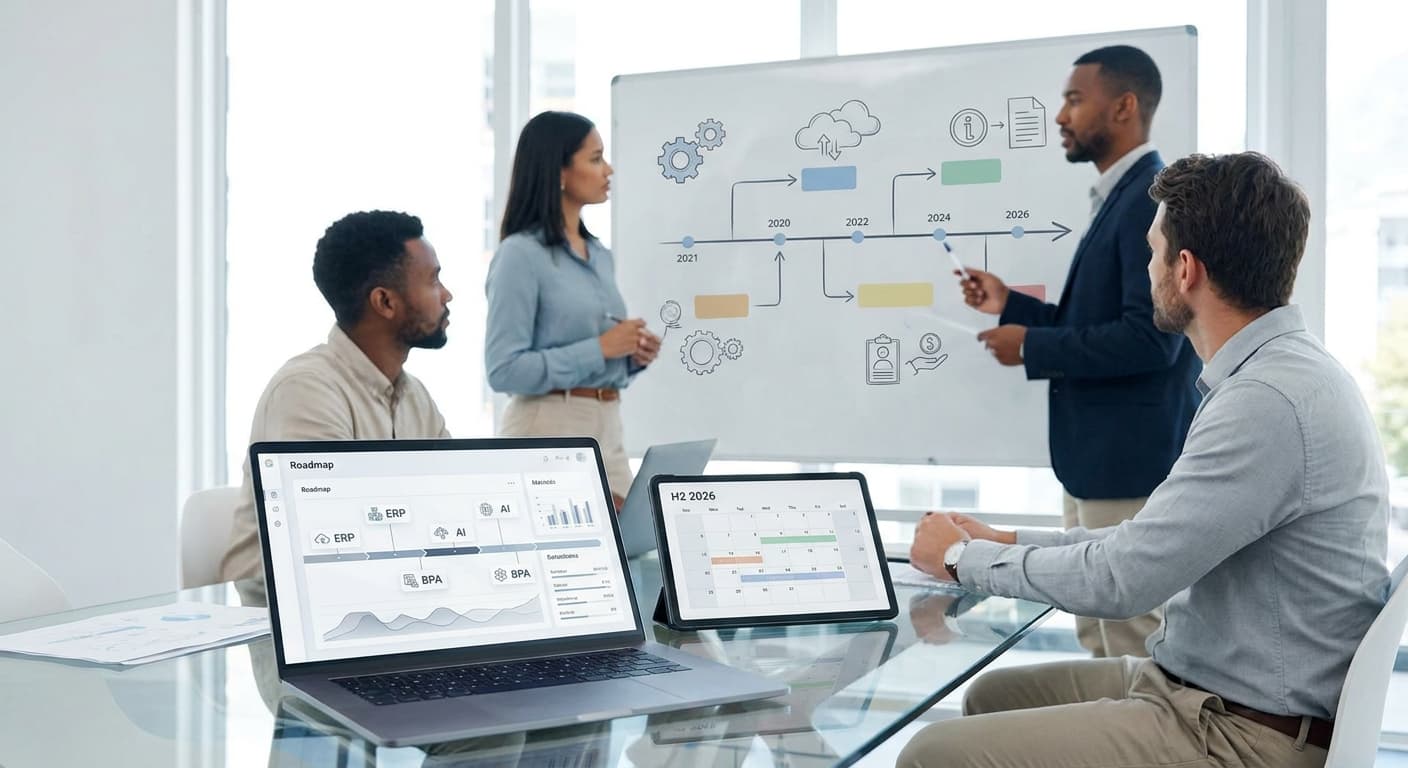 Featured image for: El roadmap de transformación digital que tu pyme necesita para el H2: Qué automatizar primero, qué después, y qué dejar para 2027 — para no invertir a ciegas este segundo semestre 2026