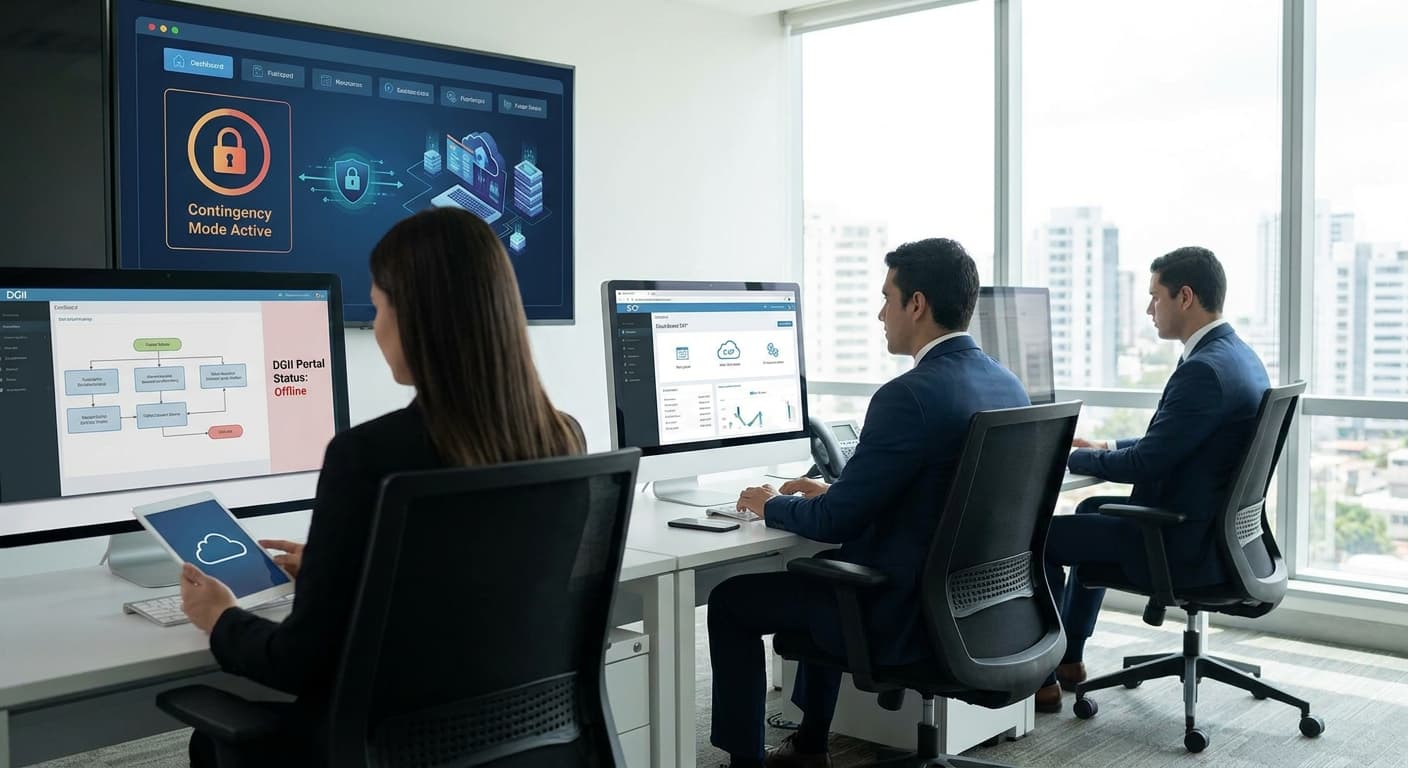 Featured image for: Facturación electrónica en contingencia: Cómo seguir emitiendo e-CF cuando el portal de la DGII se cae — sin que tu operación se paralice este segundo semestre 2026