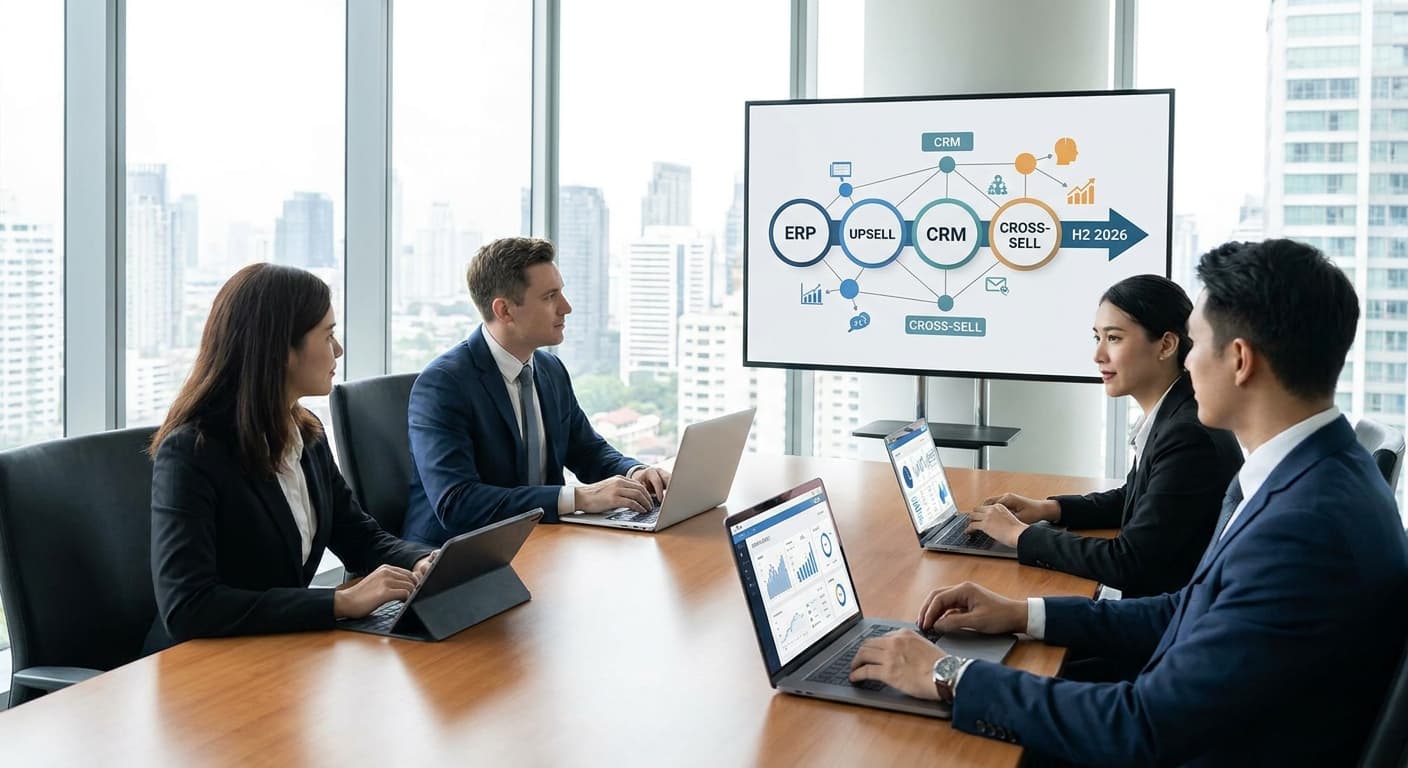 Tablero de ventas con señales de upsell y cross-sell detectadas automáticamente desde los datos integrados de ERP y CRM