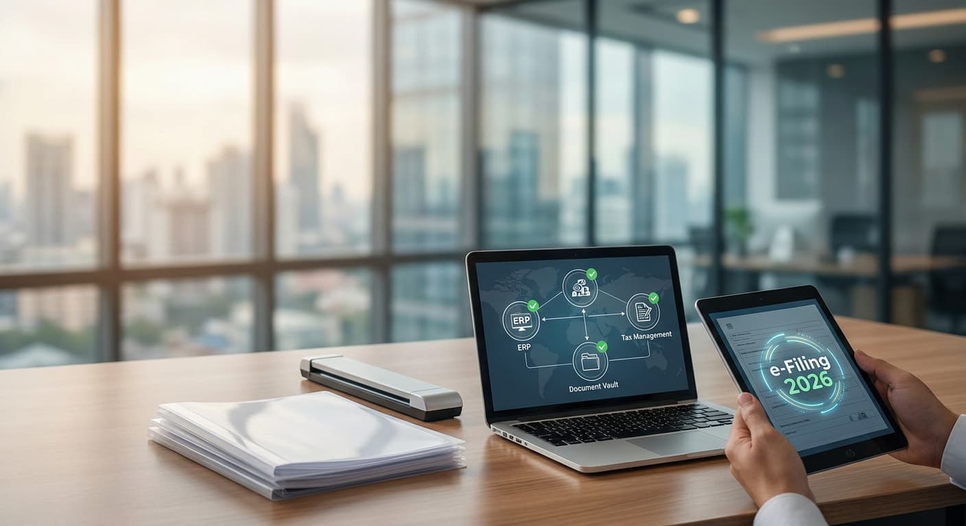 ERP centralizando comprobantes fiscales electrónicos, estados de cuenta y la solicitud electrónica de devolución de saldo a favor ante la DGII en República Dominicana